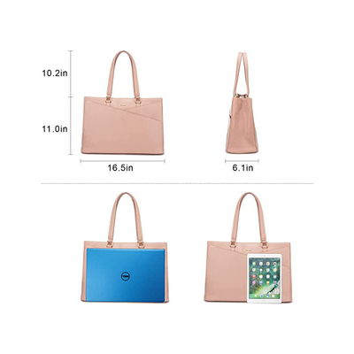 Custom Logo 15.7 Inch Womens Tote Laptop Bag Ladies With Laptop Layer