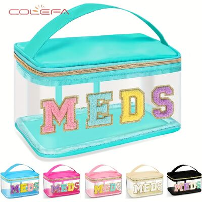 Bestseller Large Capacity Toiletry Bag Double-Handle Storage PVC Clear Bag Custom Travel Alphabet Waterproof Makeup Pouch