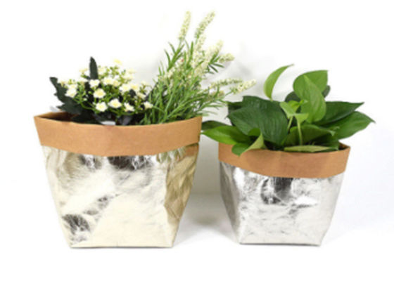 2026 Wholesale Metallic Washable Kraft Paper Storage Bag for Fruit Vegetable Food Bread Flower