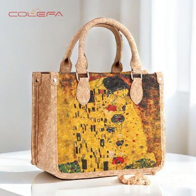 Custom Cork Tote Bag for Women Portuguese Bark Handbag Multi-Purpose Daily Casual 2026 New Handheld Eco-Friendly Style