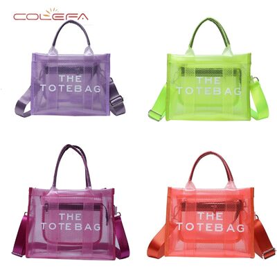 Spring 2026 PVC Clear Jelly Crossbody Bag Large Capacity Handled for Women New Fashionable Bag Versatile Shoulder Crossbody Bags