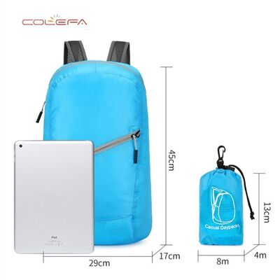 New Outdoor Foldable Skin Nylon Made Bag Super Lightweight Portable Backpack Travel Unisex Sports Storage Backpack with LOGO