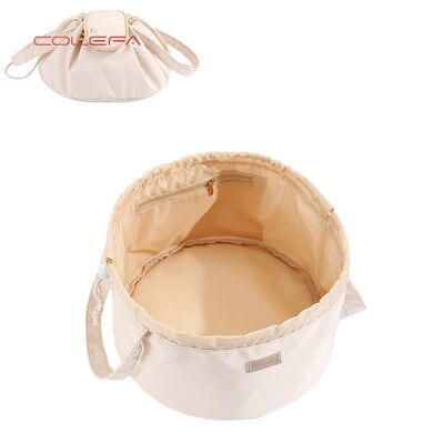 Polyester Drawstring Cosmetic Bag Large Capacity Makeup Organizer Portable Travel Storage Pouch Cosmetic Bags with Custom LOGO