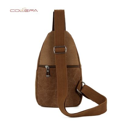 New Men's Chest Bag Casual Sports Shoulder Canvas Durable Crossbody Chest Bag for Construction Work Wholesale Customized Bags