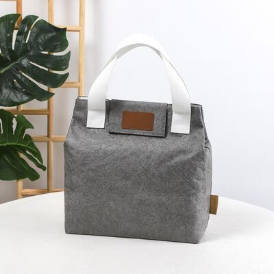 Custom DuPont Paper Insulated Lunch Bag Aluminum Foil Inside Handheld Tyvek Paper Lunch Bags Wholesale with Personalized LOGO