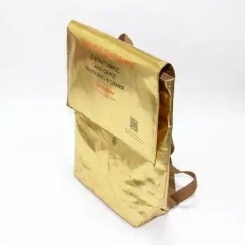 Custom Eco Waterproof Durable Metallic Washable Kraft Paper Bag Computer Craft Backpack