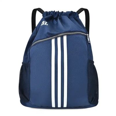 Custom Logo Drawstring Sports Backpack Bright Color With Basketball Compartme