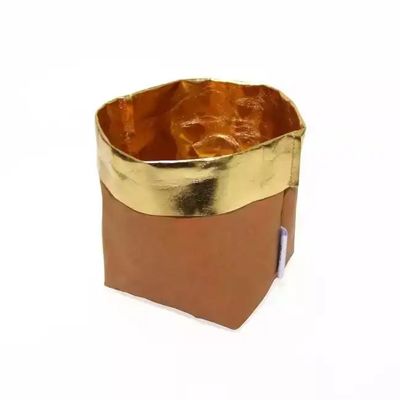 Custom Reusable Recycling Paper Bag Seedling Pots 0.55mm Washable Paper Bag For Plants