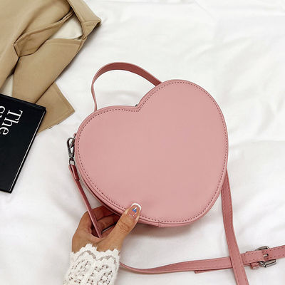 Red Pink Black Heart Shaped Cosmetic Bag Personalized Travel Make Up Brush Beauty Pouch