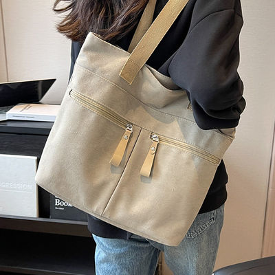 2026 custom wholesale high quality big heavy duty white canvas women bag blank plain cotton canvas tote bag with customi