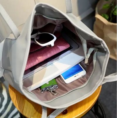 Custom Made Odm Pu Leather Handbags Polyester Lining Women For Tablet Tote bags with LOGO