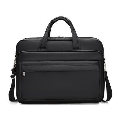 Business Briefcase Men's Laptop Black Bags Canvas Large Capacity Document Business Travel Crossbody Tool Kit with Custom LOGO