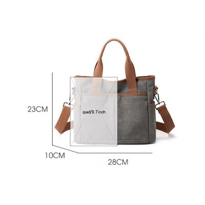 2026 New Style Women's Shoulder Bag Trendy Versatile Minimalist Fashionable Korean-Style Large Capacity Tote Crossbody Canvas Bag