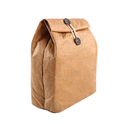 DuPont/Tyvek Paper Bags Black Logo Washable Waterproof Paper Bags Lunch Box Takeout DuPont Paper Insulated Bags Ice Packs