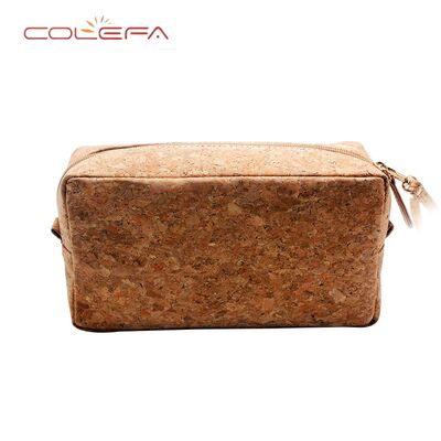 2026 New Bestseller Customized Cosmetic Bag Cork-Covered Multi-Functional Eco-Friendly Toiletry Bag Personal Gift Makeup Pouch