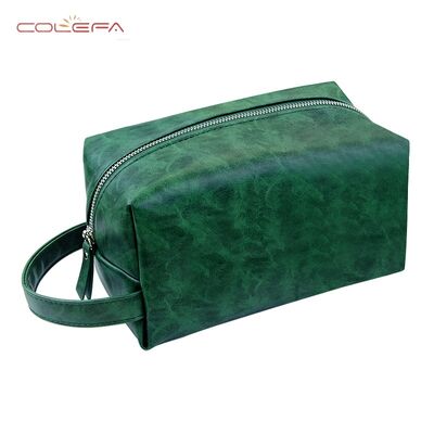 2026 New PU Leather Vintage Toiletry Bag Large Capacity Waterproof Stylish Portable Makeup Storage Cosmetic Pouch for Toiletries