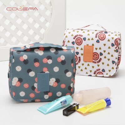 Colefa Korean-Style Oxford Multi-Functional Travel Toiletry Hanging Hook Bag Convenient Unisex Storage Waterproof Travel Cosmetic Bag