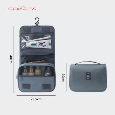 New Korean-Style Travel Makeup Bag Large Capacity Hook-On Oxford Toiletry Pouch Foldable Storage Bag Convenient Handheld Carry Bags