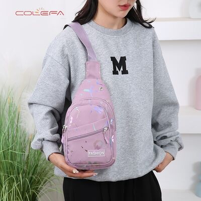 Oxford New Arrival Women's Crossbody Chest Bag Trendy Fashion Letter Print Versatile Shoulder Bag Large Capacity Outdoor Commuting Bag