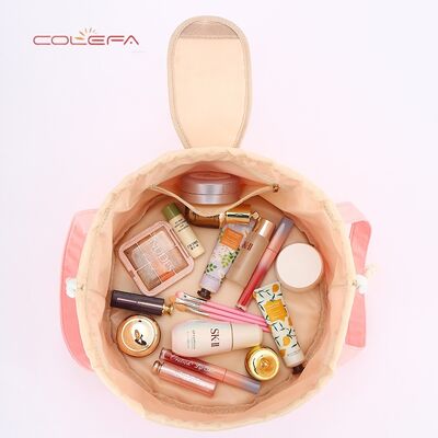 Polyester Drawstring Cosmetic Bag Large Capacity Makeup Organizer Portable Travel Storage Pouch Cosmetic Bags with Custom LOGO