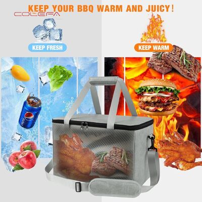 Factory Direct DuPont/Tyvek Paper BBQ Insulated Bag with Zipper Opening Large Capacity Meat Beverage Storage Insulated Bag