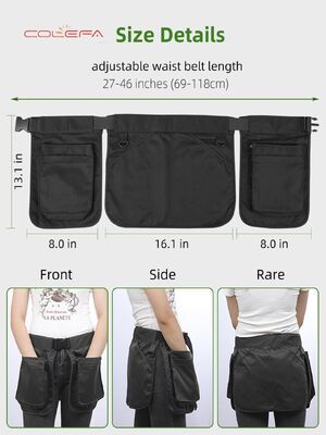 Polyester Multi-Pocket Zipper Waist Bag Lightweight Close-Fitting Tool Kit Multi-Functional Outdoor Hiking Waist Bag Wholesale