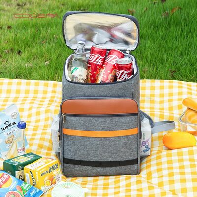Custom Logo Insulated Backpack Large Capacity Outdoor Picnic Bag Oxford Cloth Waterproof Freshness-Preserving Cooler Backpack