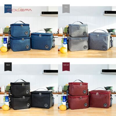 Lunch Box Handheld Square Insulated Bag Oxford Reinforced Bento Bag Large Capacity Picnic Bag for Office Workers and Students