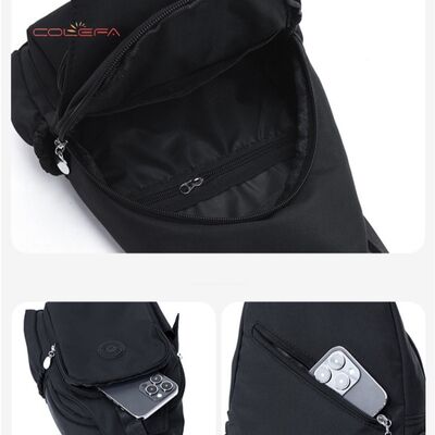 New Arrival In-Stock Outdoor Shoulder Bag Casual Large Capacity Oxford Fabric Crossbody Chest Bags Lightweight Dual-back Backpack