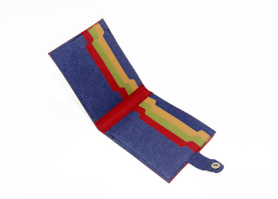 Attractive New Design Kraft Paper Wallet Eco - Friendly Washable With Button Closure