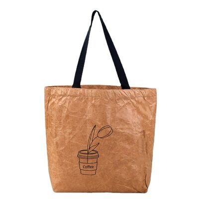 DuPont Paper Bags Washable Tyvek Paper Bags Tear-Resistant Handle Shopping Bags Advertising Shoulder Bags Small-Batch Customization