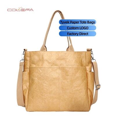 DuPont/Tyvek Papier-Tote-Tasche Waschbare Faltenbeständige Tränende Papiertasche Trendy Vintage Umweltschonende Handtasche