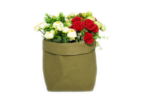 Wiederverwendbares waschbares GroßhandelsKraftpapier pflanzt Behälter-Organisator-Spielwaren-Speicher-Tasche