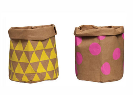 Volles Druckbetrieb-Papier-Spielzeug-waschbares Kraftpapier-Speicher-Taschen-Gewohnheits-Logo