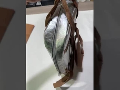 Nachhaltige Öko-Tasche Biologisch abbaubar Gold Silber Wiederverwendbar Waschbar Kraftpapier Rucksack In Stree